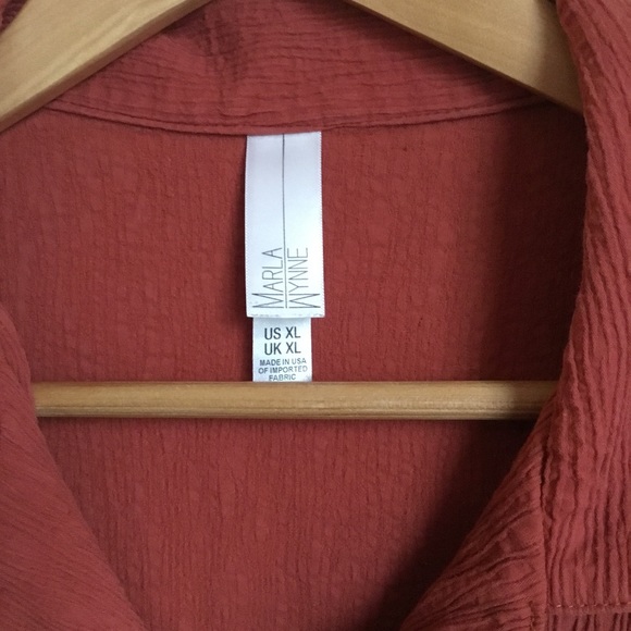 Marla Wynne Textured Button Down Tunic Shirt - Picture 6 of 11